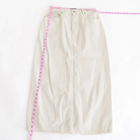 Sonoma Beige 100% Cotton Maxi Skirt Size 12 - Picture 5 of 13